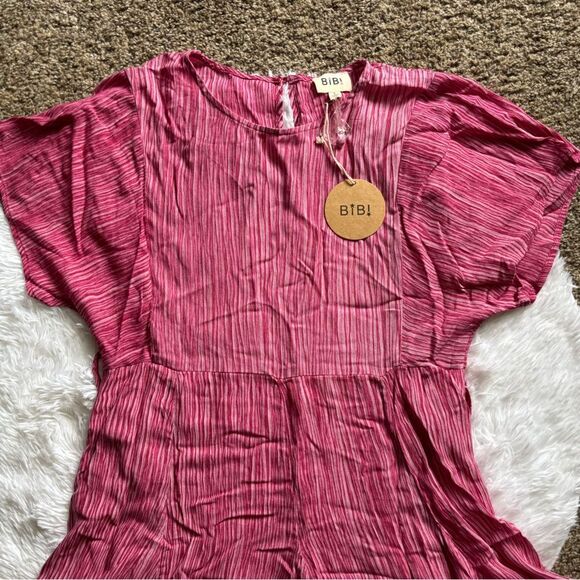 Bibi Dress Belted New Pink Womens Size Small - Picture 5 of 11